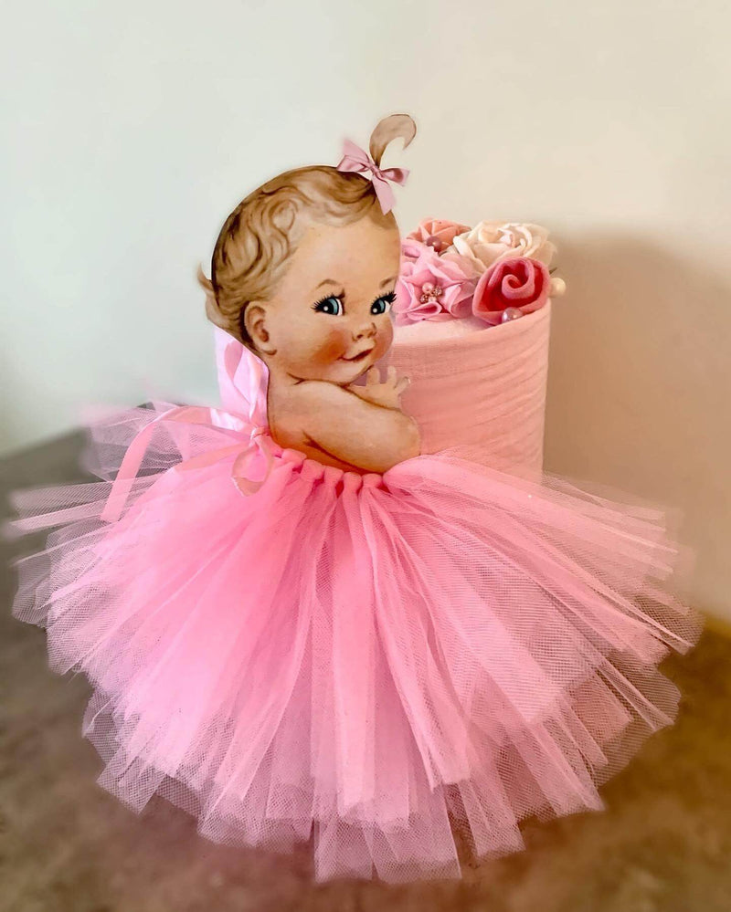 2 Tier Baby Girl Princess Nappy Cake - Divine Baby