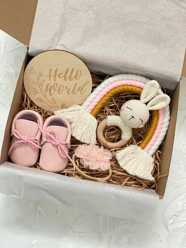 Hello World Baby Girl Gift Box - Divine Baby